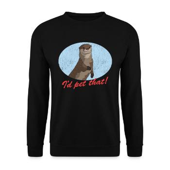 Loutre de mer Loutre Cadeau de loutre - Sweat-shirt Unisexe - noir - Devant - Alina (178cm) & Michal (187cm)
