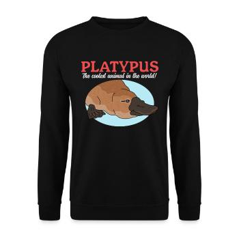 Platypus Platypus Platypus Gift - Unisex Sweatshirt - black - Front - Alina (178cm) & Michal (187cm)
