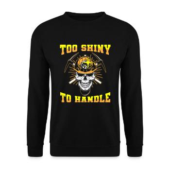 Engineer Skull Mining Engineer - Unisex Sweatshirt - black - Front - Alina (178cm) & Michal (187cm)