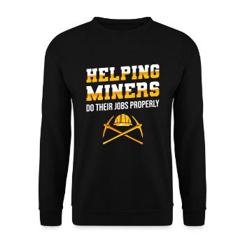 Engineer Lustig Mining Engineer - Unisex Sweatshirt - black - Front - Alina (178cm) & Michal (187cm)
