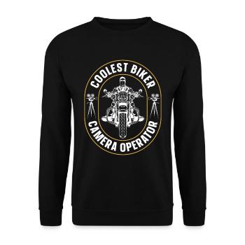 Caméraman Coolest Biker Camera Maker - Sweat-shirt Unisexe - noir - Devant - Alina (178cm) & Michal (187cm)