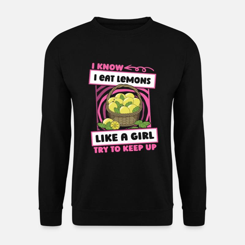 Zitrone Lustig - Unisex Pullover - Schwarz