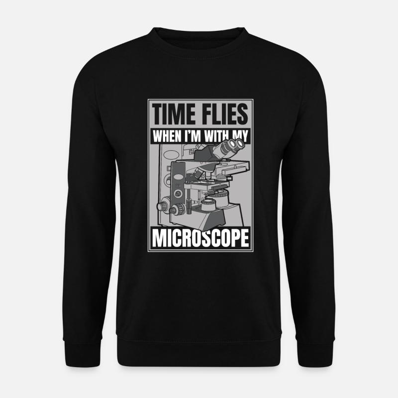 Biology Biologist Microscope - Unisex Sweatshirt - black