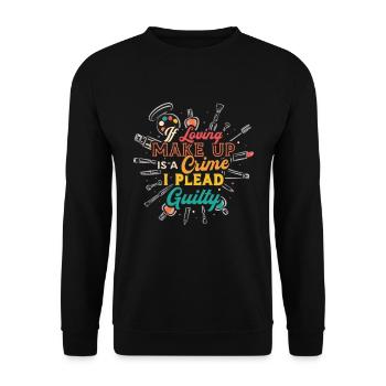 Maquilleur Si Aimer le maquillage est un cosmétologue - Sweat-shirt Unisexe - noir - Devant - Alina (178cm) & Michal (187cm)
