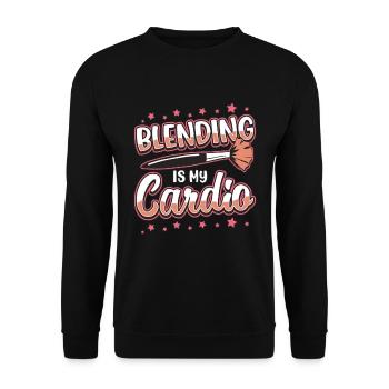 Makeup Artist Blending Is My Cardio Beauty Salon - Unisex Sweatshirt - black - Front - Alina (178cm) & Michal (187cm)