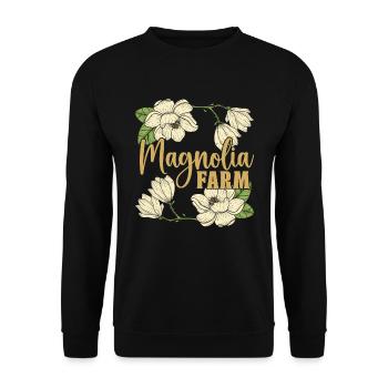 Farmer Farmer Great Magnolia Farms - Unisex Sweatshirt - black - Front - Alina (178cm) & Michal (187cm)