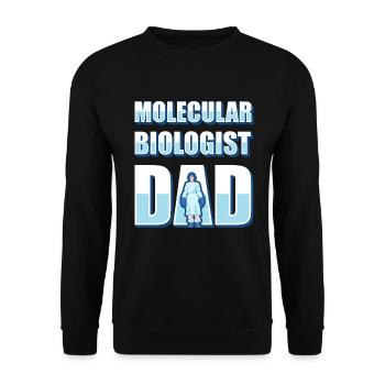 Biologie Biologe Papa Molekularbiologe - Unisex Pullover - Schwarz - Vorne - Alina (178cm) & Michal (187cm)