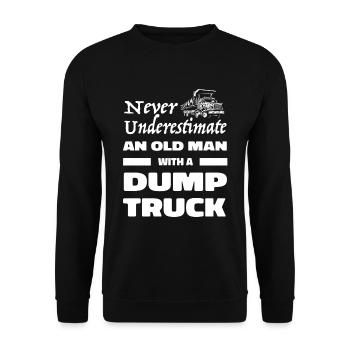 Truck Driver Trucker Dispose of Truck Driver - Unisex Sweatshirt - black - Front - Alina (178cm) & Michal (187cm)