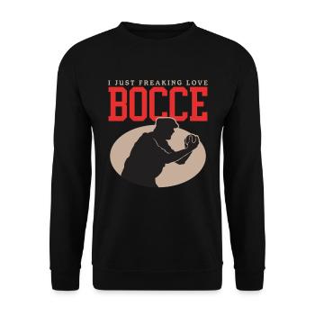 Boccia Bocce Bocciaspieler Boulesport Geschenk - Unisex Pullover - Schwarz - Vorne - Alina (178cm) & Michal (187cm)
