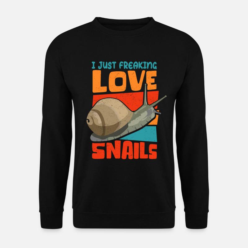 Snails Funny Snail Gift - Unisex Sweatshirt - black