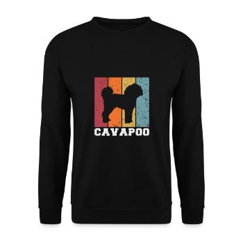 Cavapoo - Sweat-shirt Unisexe - noir - Devant - Alina (178cm) & Michal (187cm)