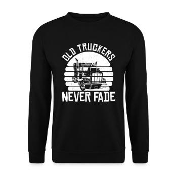 Truck Driver Trucker Truck Driver Never - Unisex Sweatshirt - black - Front - Alina (178cm) & Michal (187cm)