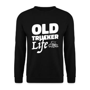 Truck Driver Trucker Truck Driver Life - Unisex Sweatshirt - black - Front - Alina (178cm) & Michal (187cm)