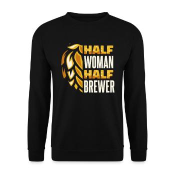 Craft Beer Beer Lady - Unisex Sweatshirt - black - Front - Alina (178cm) & Michal (187cm)