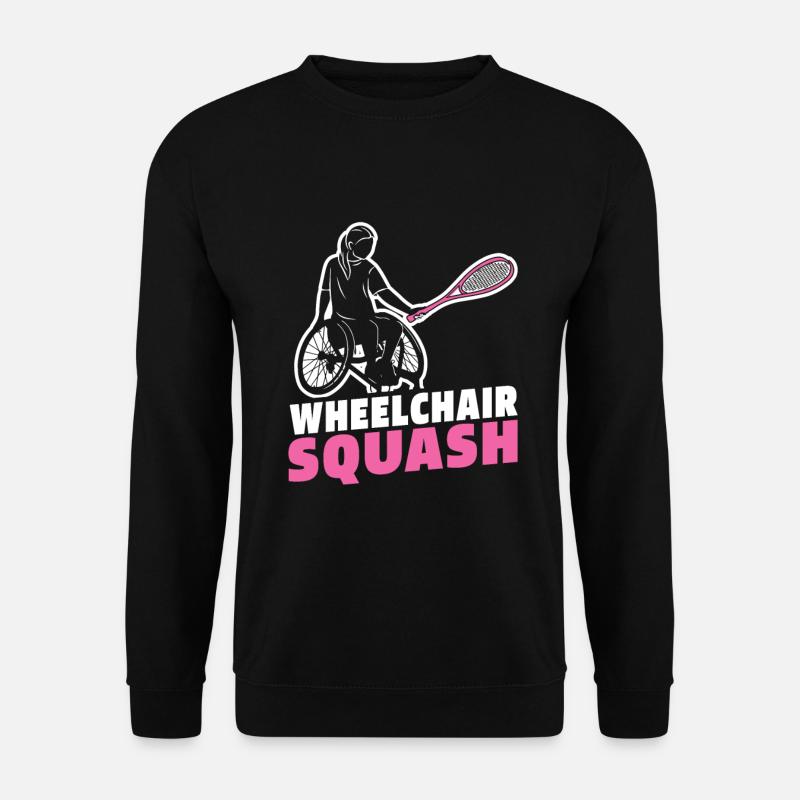Fauteuil roulant de squash - Sweat-shirt Unisexe - noir