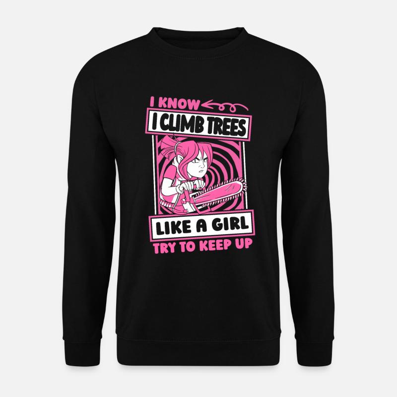 Baumpfleger Baumkletterer Arborist Mädchen - Unisex Pullover - Schwarz
