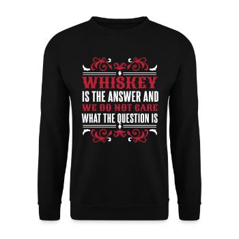 Whisky Whiskey Lustig - Unisex Pullover - Schwarz - Vorne - Alina (178cm) & Michal (187cm)