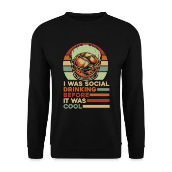 Whisky Whiskey - Unisex Sweatshirt - black - Front - Alina (178cm) & Michal (187cm)