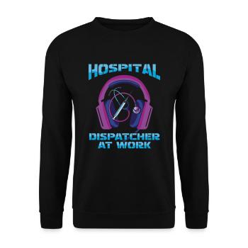 Casque d’opération du centre de contrôle des appels d’urgence - Sweat-shirt Unisexe - noir - Devant - Alina (178cm) & Michal (187cm)
