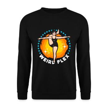 Contortion Weird Flex Circus Art Contortionist - Unisex Sweatshirt - black - Front - Alina (178cm) & Michal (187cm)