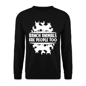 Rodeo Cowboy Tiere Ranch Cowboy - Unisex Pullover - Schwarz - Vorne - Alina (178cm) & Michal (187cm)