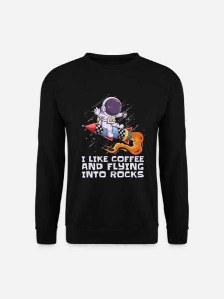 Weltraum Weltall Kaffee Astroid Umleitung - Unisex Pullover - Schwarz