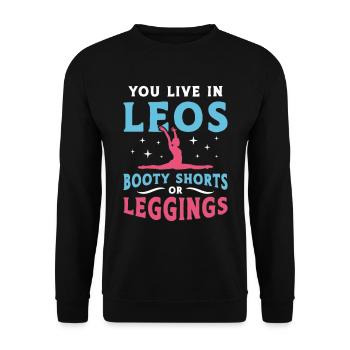 Contortion You Live In Leos Booty Shorts Aerialist - Unisex Pullover - Schwarz - Vorne - Alina (178cm) & Michal (187cm)