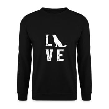 Golden Retriever Love - Unisex Sweatshirt - black - Front - Alina (178cm) & Michal (187cm)