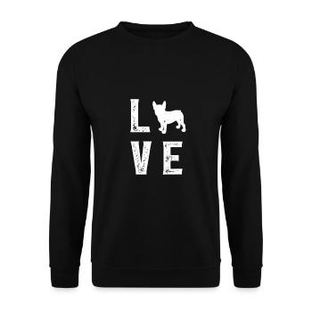 Amour bouledogue français - Sweat-shirt Unisexe - noir - Devant - Alina (178cm) & Michal (187cm)