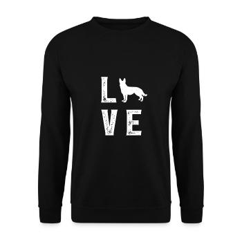 German shepherd Love - Unisex Sweatshirt - black - Front - Alina (178cm) & Michal (187cm)