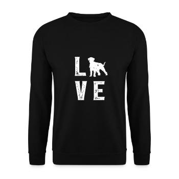 Giant Schnauzer Love - Unisex Pullover - Schwarz - Vorne - Alina (178cm) & Michal (187cm)