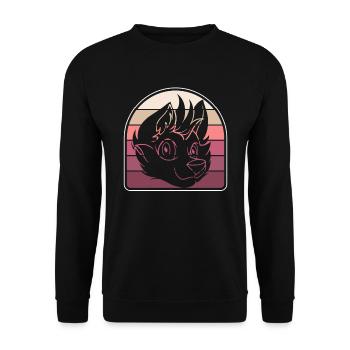 Furry Fandom Fursuits Cool - Unisex Sweatshirt - black - Front - Alina (178cm) & Michal (187cm)