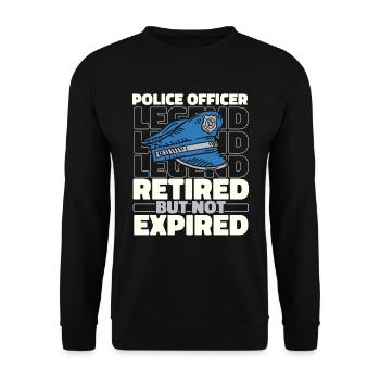 Polizist Polizei Im Ruhestand - Unisex Pullover - Schwarz - Vorne - Alina (178cm) & Michal (187cm)