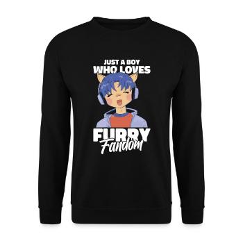 Furry Fandom Fursuits Boy - Unisex Sweatshirt - black - Front - Alina (178cm) & Michal (187cm)