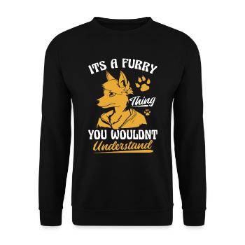 Furry Fandom Fursuits Funny - Unisex Sweatshirt - black - Front - Alina (178cm) & Michal (187cm)