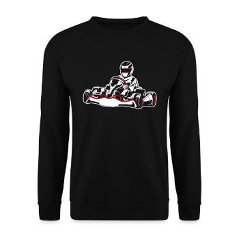 Go Kart Karting Karting Driver Cool - Unisex Sweatshirt - black - Front - Alina (178cm) & Michal (187cm)
