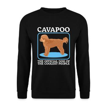 Cavapoo Dog Cavoodle Dog Owner Gift - Unisex Sweatshirt - black - Front - Alina (178cm) & Michal (187cm)