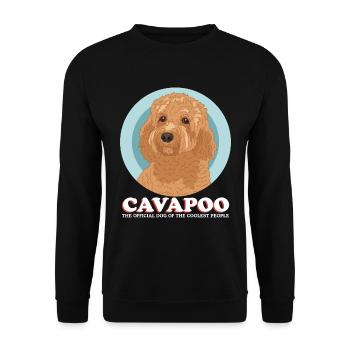 Cavapoo Cavoodle Hund Hundebesitzer Geschenk - Unisex Pullover - Schwarz - Vorne - Alina (178cm) & Michal (187cm)