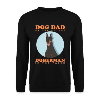 Doberman Dad Dog Daddy Dog Owner Cadeau - Sweat-shirt Unisexe - noir - Devant - Alina (178cm) & Michal (187cm)