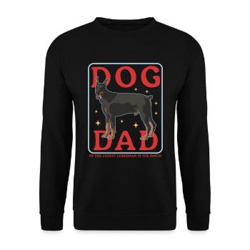 Doberman Dad Dog Owner Dog Daddy Gift - Sweat-shirt Unisexe - noir - Devant - Alina (178cm) & Michal (187cm)