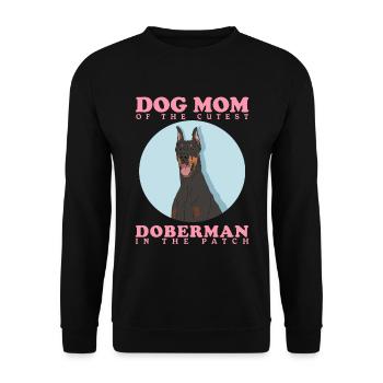 Doberman Mom Dog Mom Dog Owner Cadeau - Sweat-shirt Unisexe - noir - Devant - Alina (178cm) & Michal (187cm)