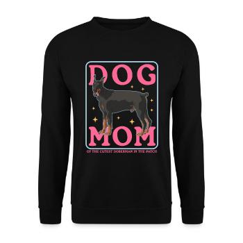 Doberman Mom Dog Owner Dog Mom Gift - Unisex Sweatshirt - black - Front - Alina (178cm) & Michal (187cm)