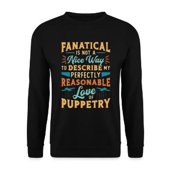 Le fanatique de la marionnette n’est pas un gentil marionnettiste marionnettiste - Sweat-shirt Unisexe - noir - Devant - Alina (178cm) & Michal (187cm)