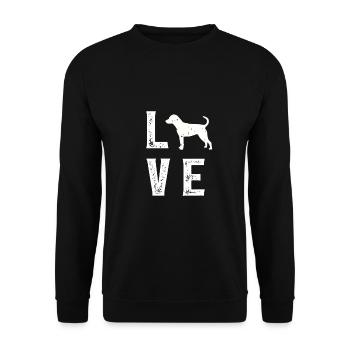 Patterdale Love - Unisex Sweatshirt - black - Front - Alina (178cm) & Michal (187cm)