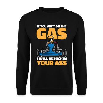 Go Kart Karting Karting Karting Driver Funny - Unisex Sweatshirt - black - Front - Alina (178cm) & Michal (187cm)