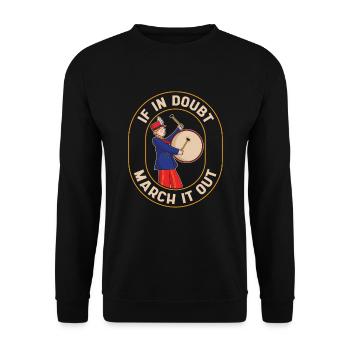 Fanfahrzug Spielmannszug Lustig - Unisex Sweatshirt - black - Front - Alina (178cm) & Michal (187cm)