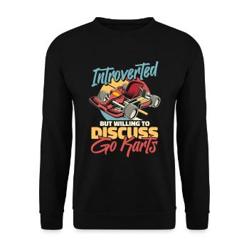 Go Karting Karting Karting Drivers Introvertis - Sweat-shirt Unisexe - noir - Devant - Alina (178cm) & Michal (187cm)