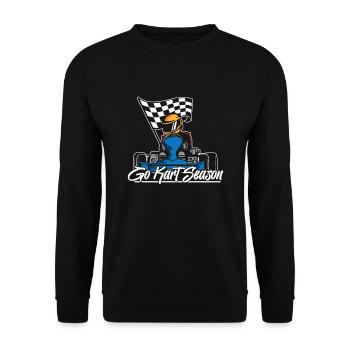 Saison de karting karting - Sweat-shirt Unisexe - noir - Devant - Alina (178cm) & Michal (187cm)