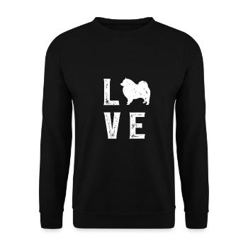 Wolfhound Love - Unisex Pullover - Schwarz - Vorne - Alina (178cm) & Michal (187cm)