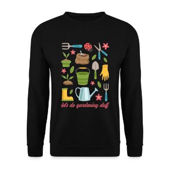 Jardin, jardinier amateur, jardinage, jardinier, cadeau - Sweat-shirt Unisexe - noir - Devant - Alina (178cm) & Michal (187cm)